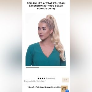 BELLAMI IT'S A WRAP PONYTAIL EXTENSION 16" 80G BEACH BLONDE (#613)